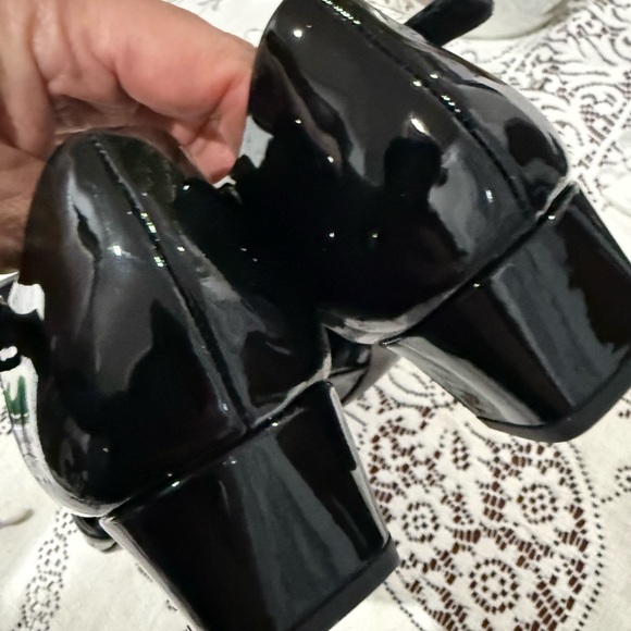 Authentic PRADA Modellerie Black Patent Leather Block Heel EU 37.5 US 7.5 - Picture 12 of 16